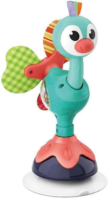 홀라 유아용 큐트 피코크 흡착 촉감발달완구, 혼합색상, 1개