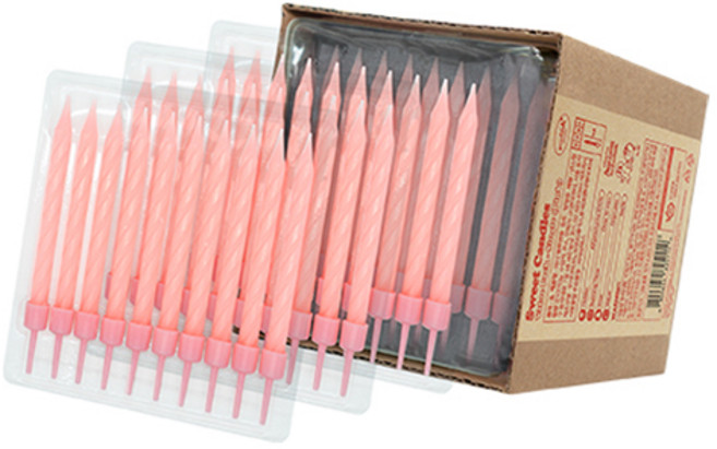 유어캔들 벨류팩 대용량 케이크초 생일초 100p, 핑크, 1개