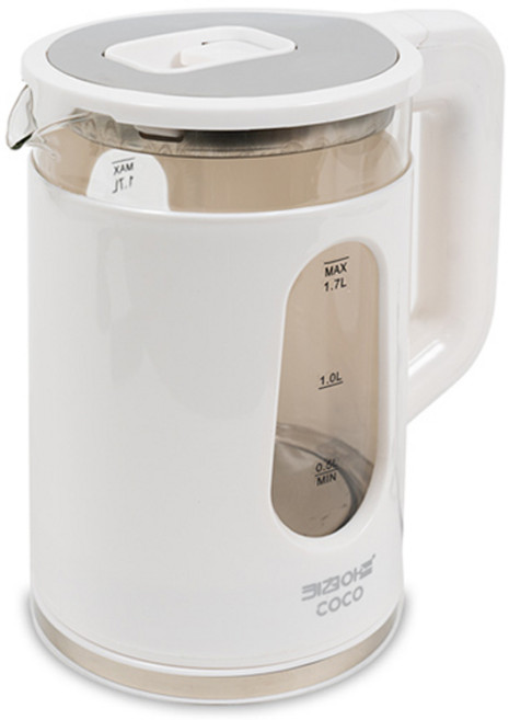 키친아트 코코 유리 스테인레스 보온 전기 주전자 1.7L, KK-904NZ
