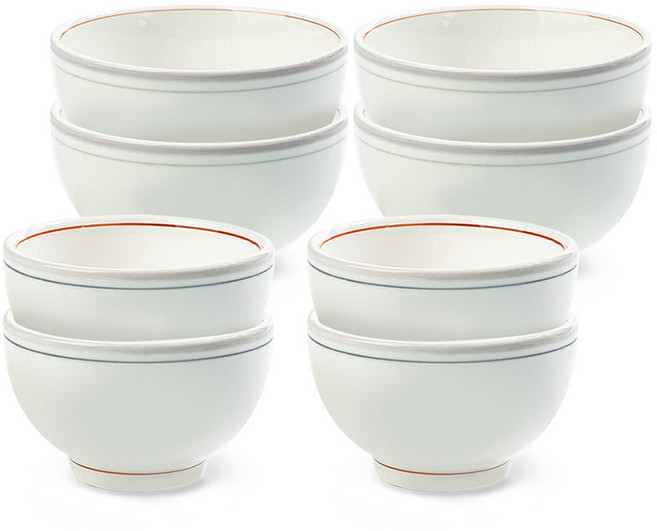 시라쿠스 메이플 공기 대접 세트, 코지그레이, 공기 4p + 대접 4p, 4세트