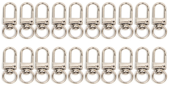 지오비즈 키링만들기 D고리, 실버, 20개