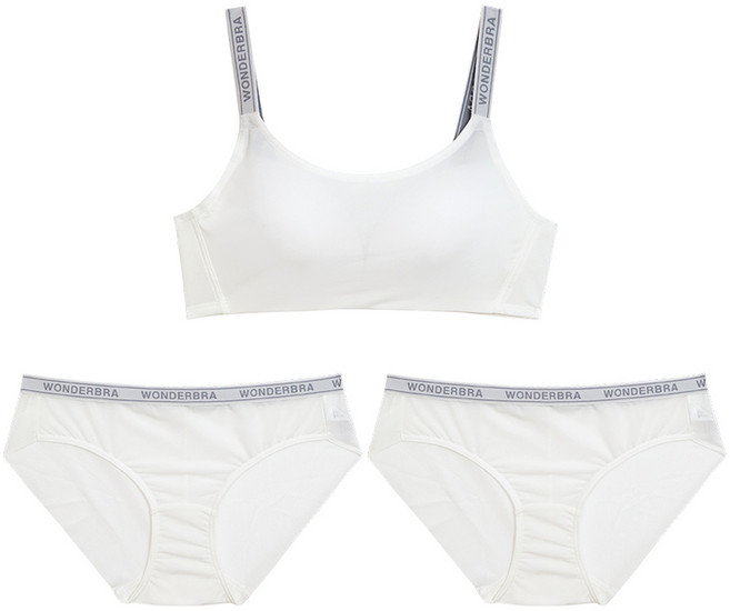 원더브라 스포츠 메쉬 노와이어 브라1 + 팬티2 세트 WIZ016