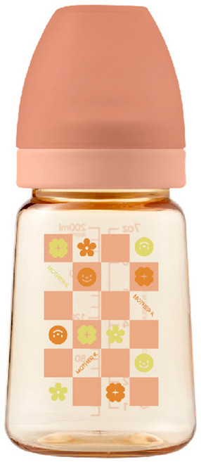 MOTHER-K 精粹極簡PPSU奶瓶 不含奶嘴, 杏桃沙瓦, 180ml, 1個