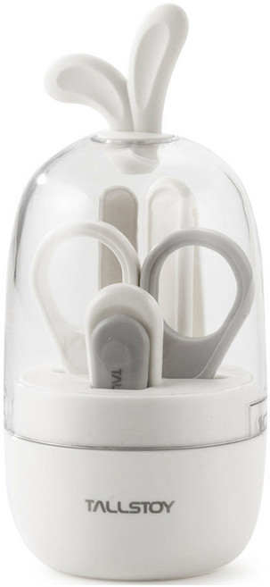 톨스토이 새싹 유아 손톱깎이 4종 세트, 화이트, 1세트