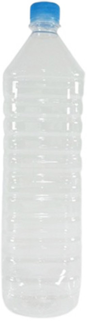 礦泉水容器 方形PET瓶 + 藍色瓶蓋 28cm, 1.5L, 24個