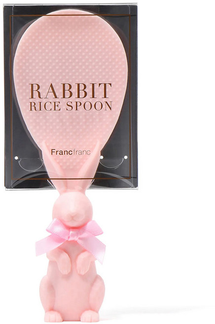 프랑프랑 스탠드 토끼 밥주걱, 핑크, 1개