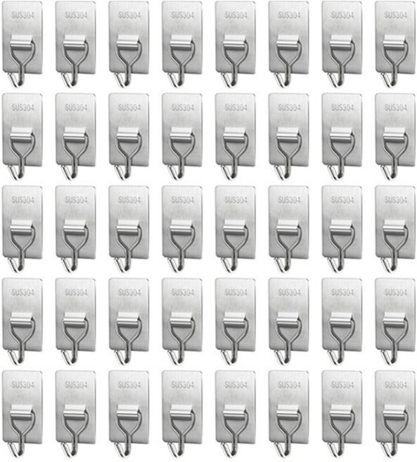 윈프라이스 무타공 올스텐 후크, 실버, 40개