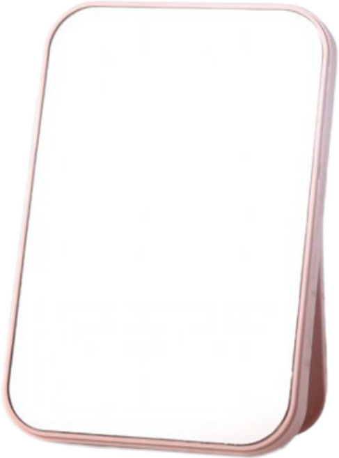 하이엉클 파스텔 휴대용 탁상 접이식 거울, 핑크