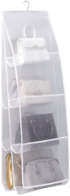 대한 틈새 수납 정리대 8칸 가방 보관함, 화이트, 1개