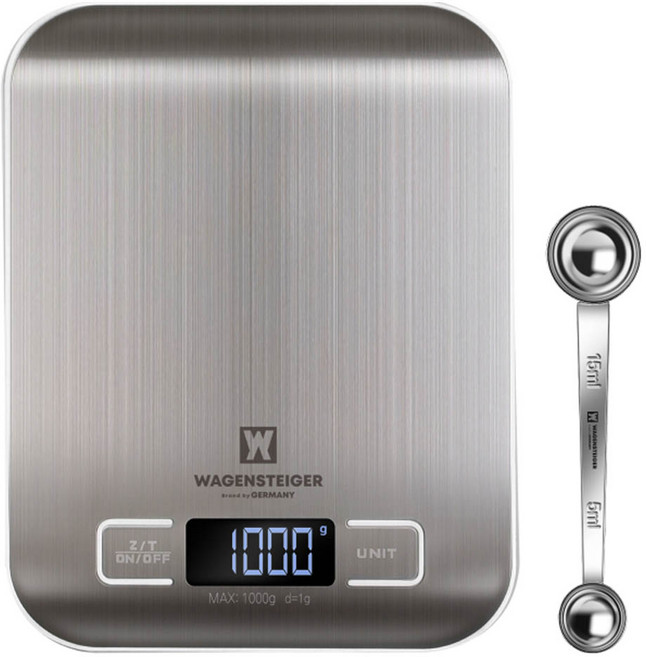 바겐슈타이거 계량용품 222저울 + 양면계량스푼 세트, 1kg