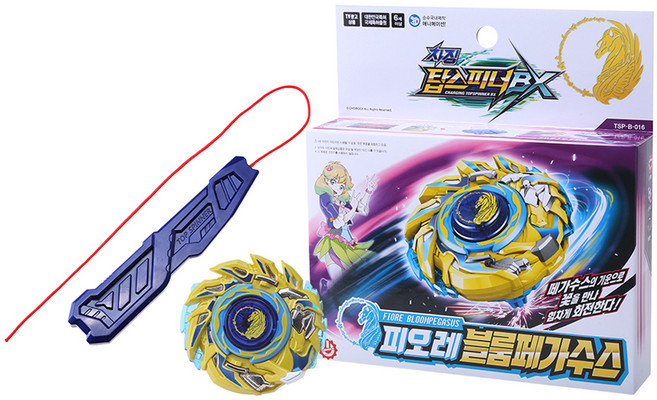 차징탑스피너 BX 피오레 블룸페가수스 배틀팽이, 혼합색상, 1개