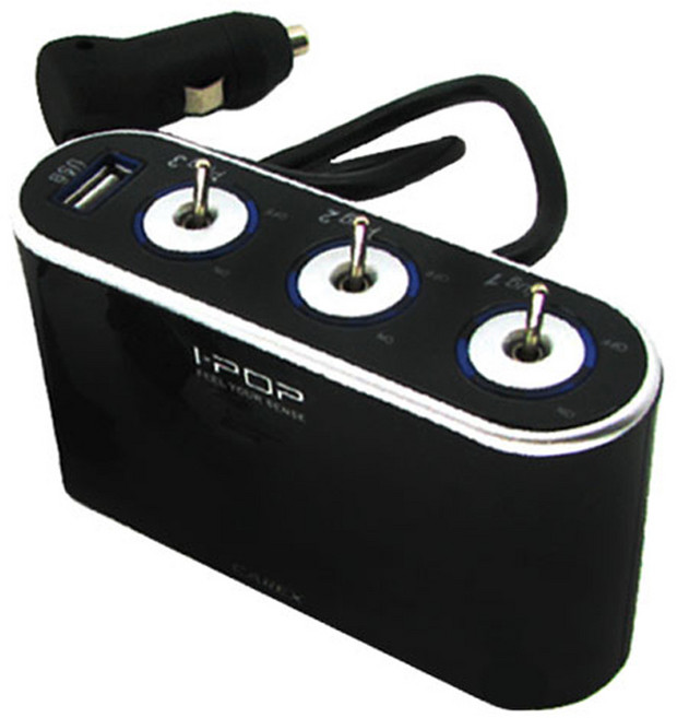 카렉스 아이팝 스위치 USB & 소켓, 1개, 3구