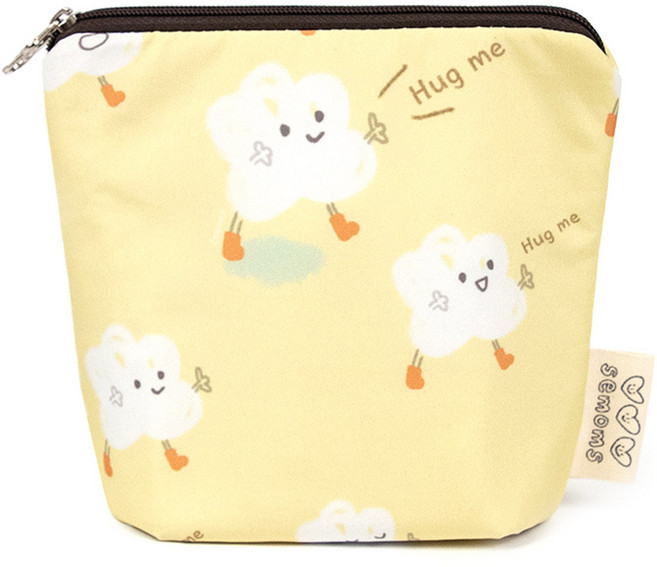 세맘스 아동용 보온보냉 양면방수 파우치, 허그뭉치 옐로우