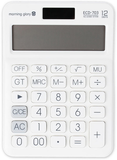 모닝글로리 10000 핸디계산기 ECD-703, 화이트, 1개