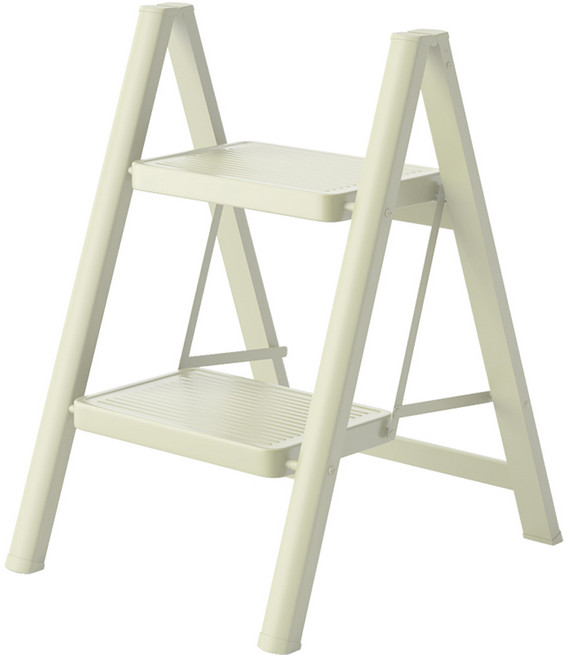코끼리리빙 가정용 접이식 사다리 A11 PLUS 스타 베이지 2단 KLA 3944, 1개