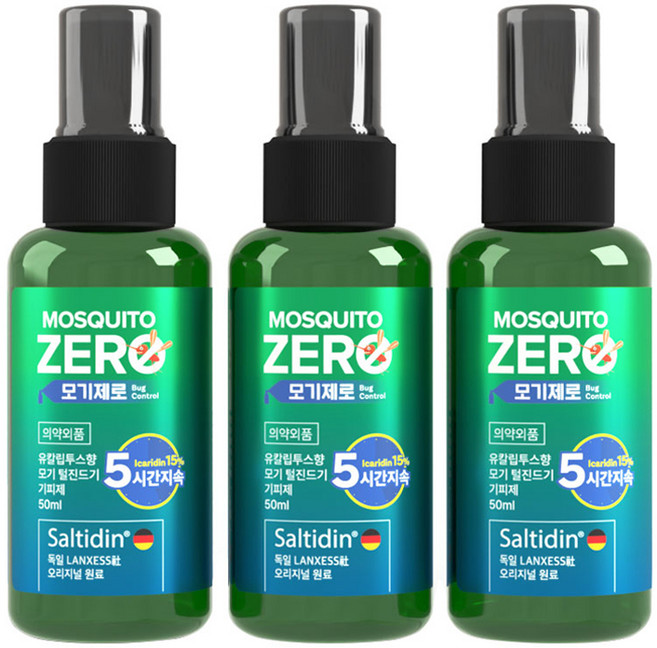모기제로 모기 털진드기 기피제, 50ml, 3개