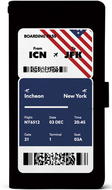 케스퍼 보딩패스 가죽 다이어리 휴대폰 케이스