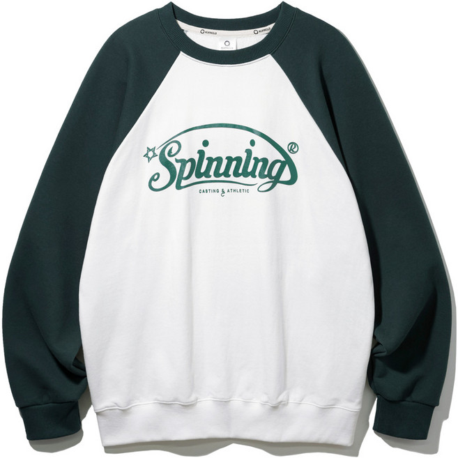 앨빈클로 남녀공용 스피닝 래글런 오버핏 맨투맨 MAR535