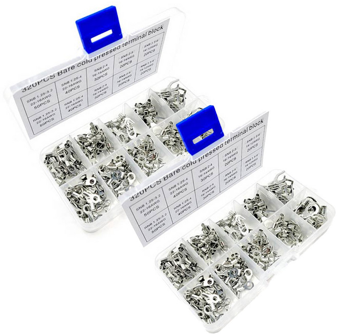 電線壓接端子 Y型 O型 混合 320p 套組, 2套