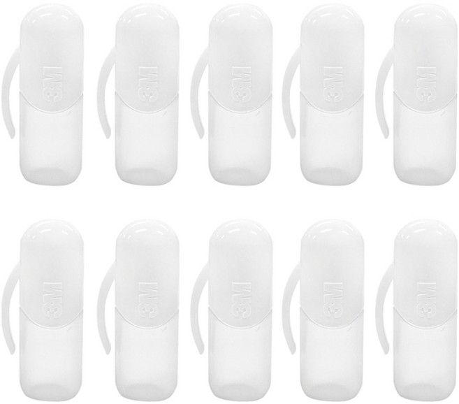 쓰리엠 휴대용 알약형 귀마개 케이스, 화이트, 10개