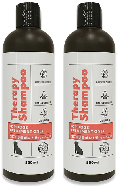 예삐 테라피 샴푸 진드기 벼룩예방, 500ml, 1개입, 2개 - 쿠팡
