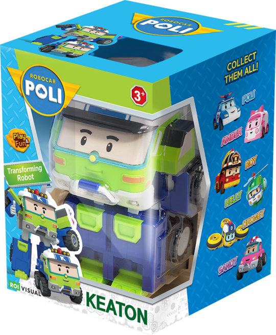 ROI VISUAL 新4吋變形機器人玩具 RB33658, 基頓, 1盒