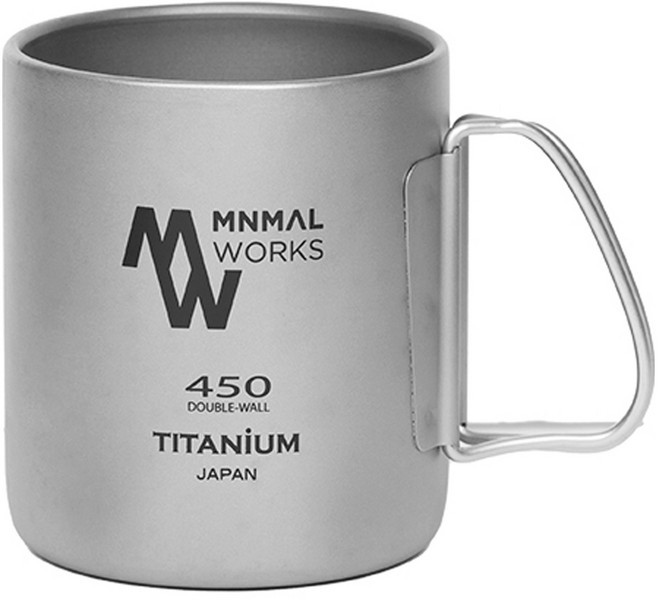 미니멀웍스 티타늄 더블머그컵 450ml, 혼합색상, 1개