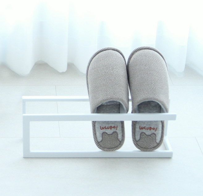 주앤지 철제 실내화 슬리퍼 거치대, 화이트, 1개