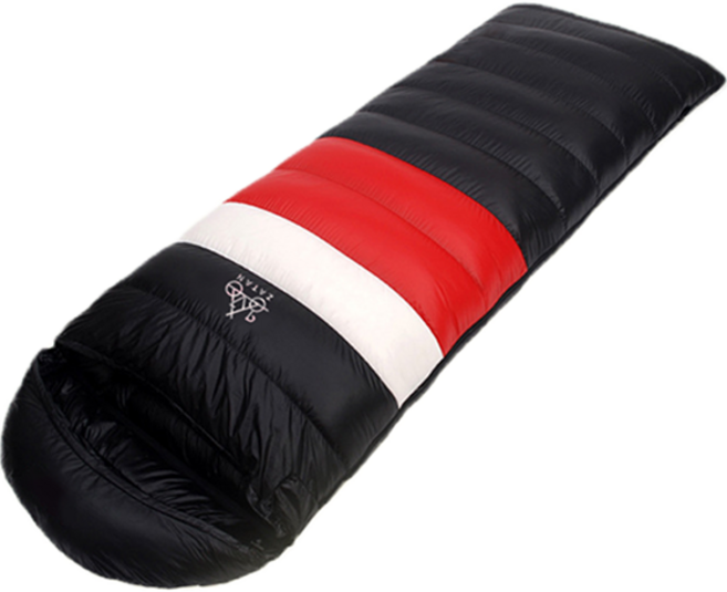 자탄 경량 구스다운 침낭 800g, 블랙, 1개