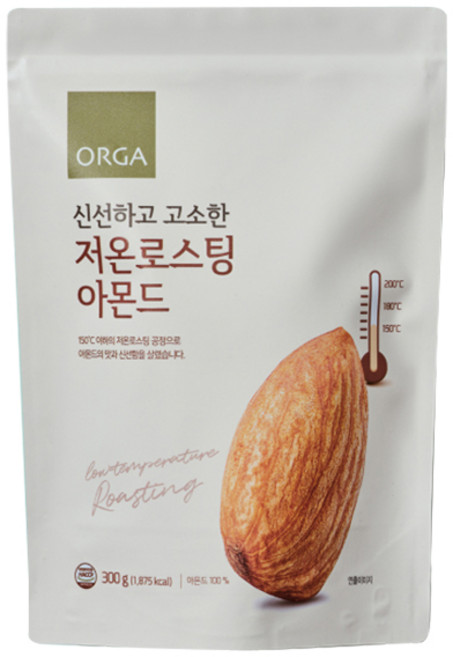 올가홀푸드 저온로스팅 아몬드, 300g, 1개