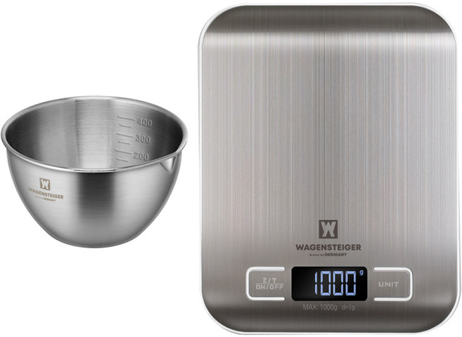 바겐슈타이거 계량용품 222 저울 + 스태프볼 530ml 세트, 1kg