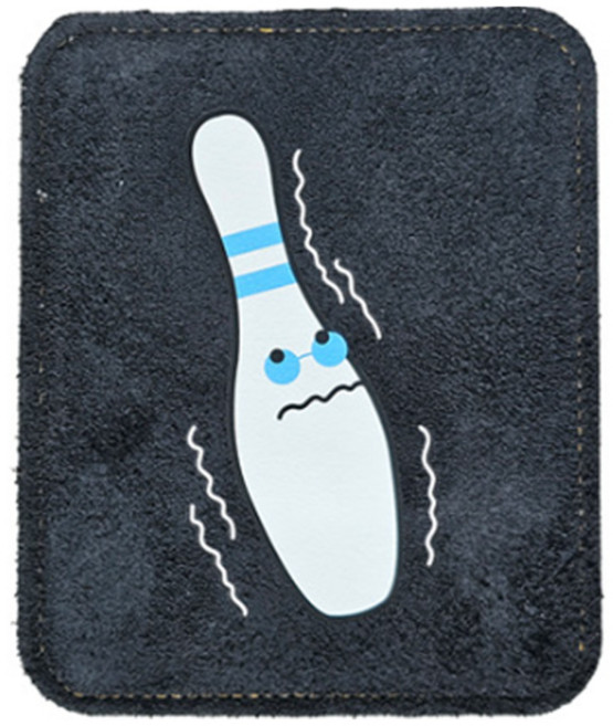 핀 캐릭터 핀 덜덜 볼링 가죽 볼타올, 블랙, 1개