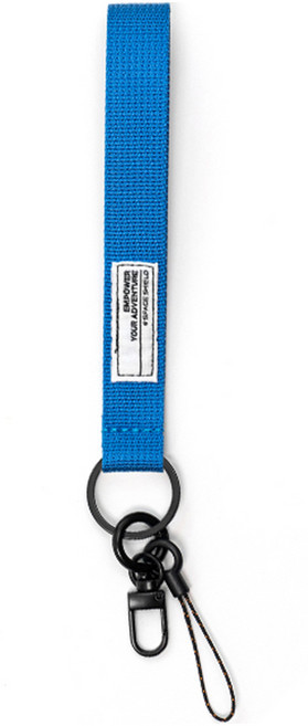 스페이스쉴드 액티브 트래블 루프 핸드폰 손목 핸드 스트랩 + 태그 홀더 세트, 블루, 1세트