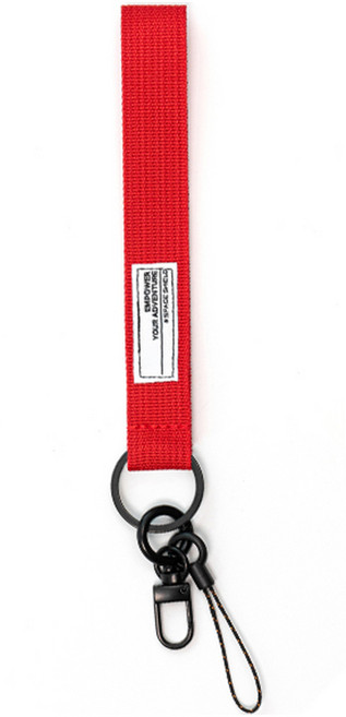 스페이스쉴드 액티브 트래블 루프 핸드폰 손목 핸드 스트랩 + 태그 홀더 세트, 레드, 1세트