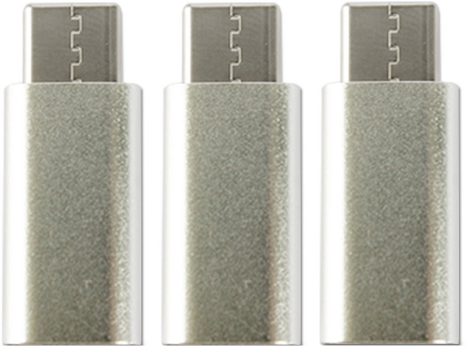 칼론 8핀 to C타입 변환젠더 KR-8CP, 2.9cm, 실버, 3개