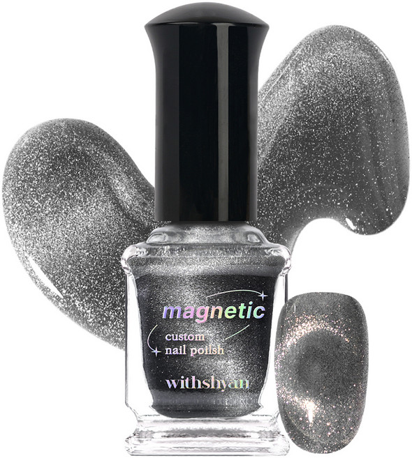 위드샨 커스텀 마그네틱 자석 네일 폴리쉬, 01 쉐도우캣, 9ml, 1개