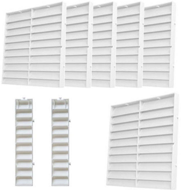 리에노 사생활보호 창문가리개 8개, 1세트, 화이트