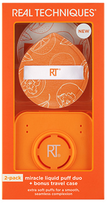 리얼테크닉스 미라클 리퀴드 퍼프 듀오 + 케이스 세트, 1세트