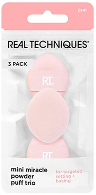 리얼테크닉스 미니 미라클 파우더 퍼프 3p, 1개 - 쿠팡