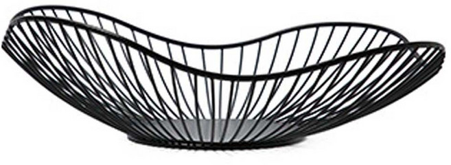 금깨비 철제 다용도 과일 간식 트레이 바구니, 블랙, 1개