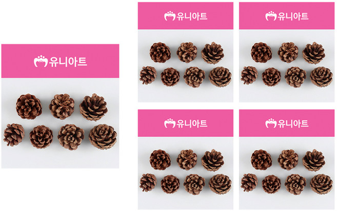 유니아트 2000 천연솔방울 소 7p, 5개