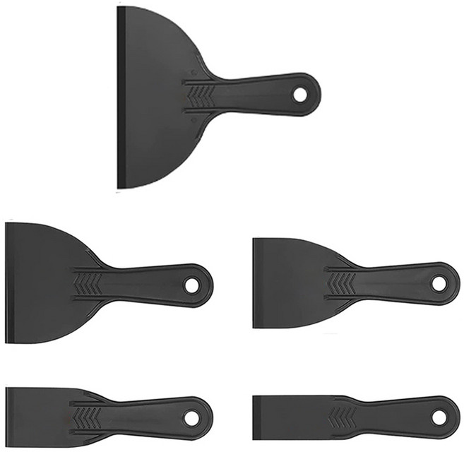 코히모 다용도 플라스틱 헤라 스크래퍼 퍼티 나이프 도구 5종 세트 4W023, 1세트