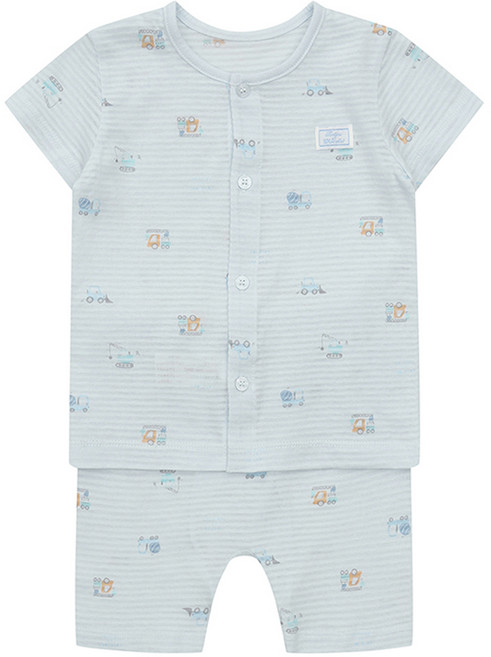 타티네쇼콜라 유아용 통기성 반팔 패턴 내의 상하의 세트 면