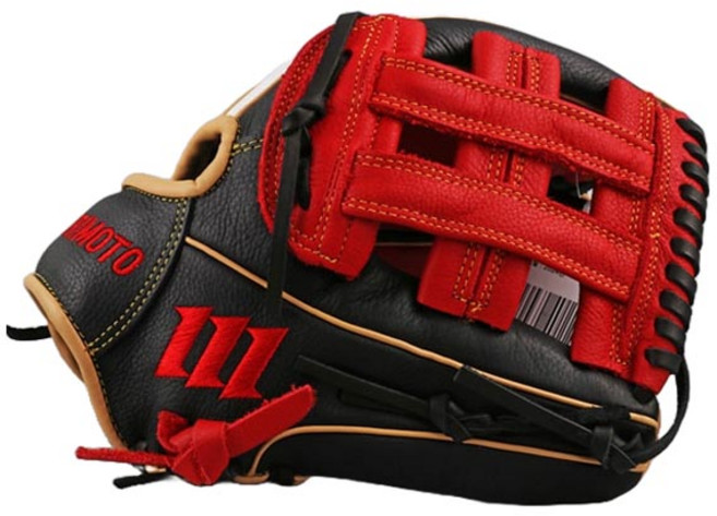 모리모토 소가죽 쌍십자웹 야구글러브 M680, 레드, 1개