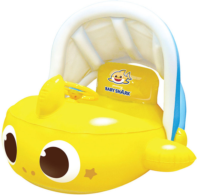 핑크퐁 아기상어 파라솔 쿠션보행기, 옐로우, 1개