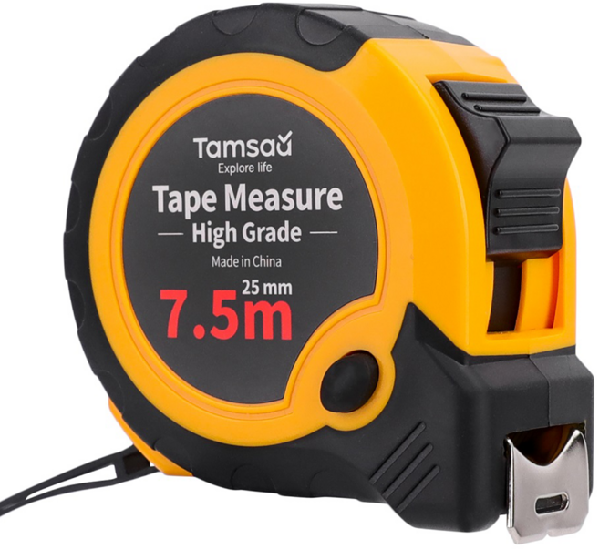 Tamsaa 高級捲尺 7.5m 材質堅固耐用 刻度清楚 兩種鎖定方式, 1個