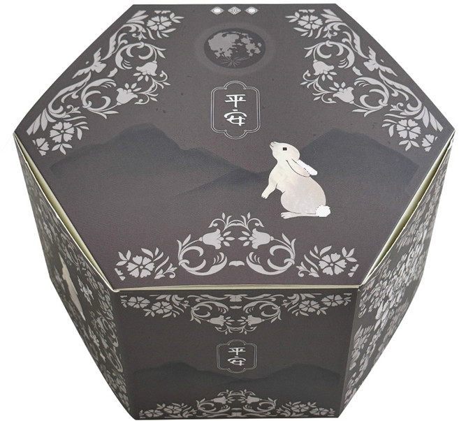 평안 전통 육각 명절 포장상자, 브라운, 10개