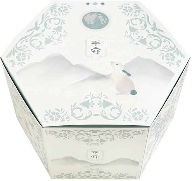 평안 전통 육각 명절 포장상자, 블루, 10개