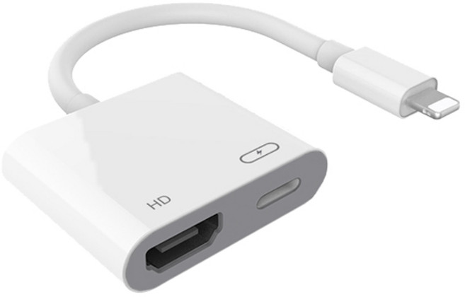 호후 아이폰미러링 케이블 티비연결 라이트닝 이젠더 HMG-L007-2PP, 1개, 화이트