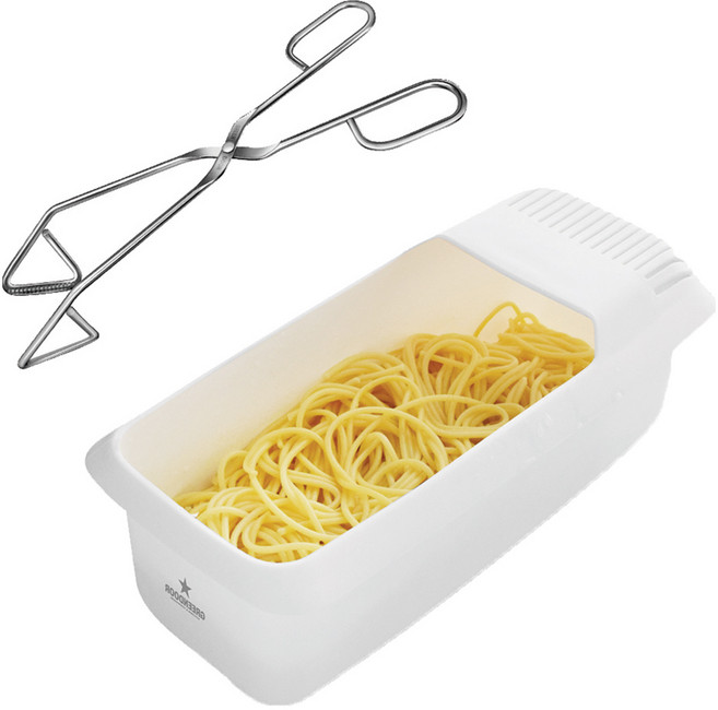 그린도어 전자레인지 파스타 쿠커 + 스텐 가위형 집게 세트, 1세트